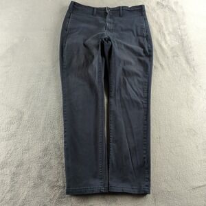 Levis‎ Chino Pants Mens 33x30 Black Faded Slim Tapered Khakis Denim Cotton